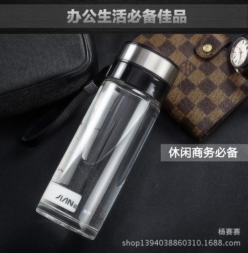 富光单层玻璃杯 500ml大容量男士便携杯，一杯好茶随身而行
